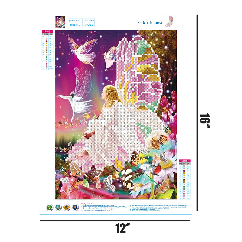 Butterfly Fairy  | Full Round Diamond Painting Kits