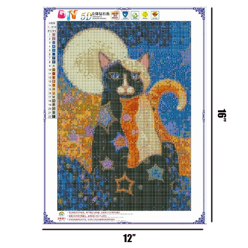 Cat  | Full Round Diamond Painting Kits