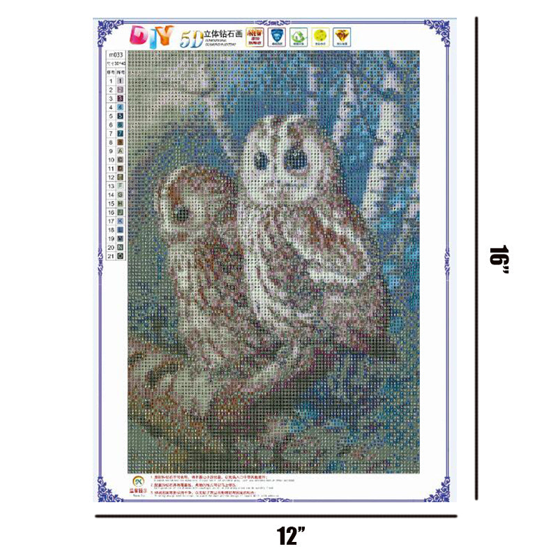 Owl  | Full Round Diamond Painting Kits