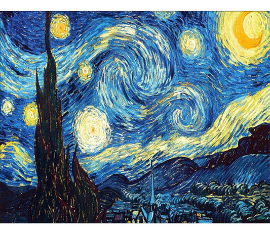 Ciel étoilé de Van Gogh | Kits complets de peinture au diamant rond 