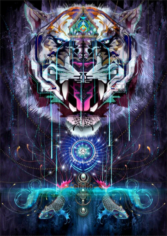 Tiger | Vollkreis-Diamant-Malset 