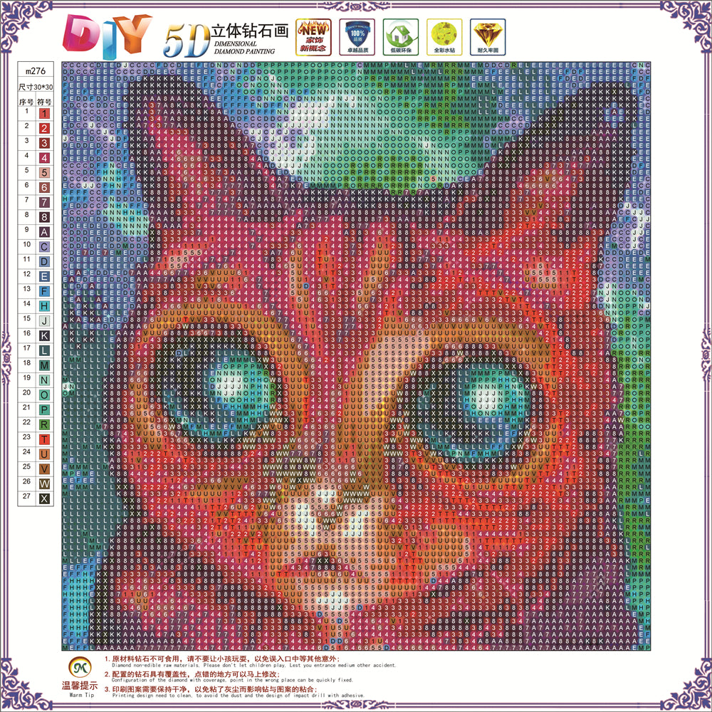 Chat de couleur | Kit de peinture diamant cercle complet 