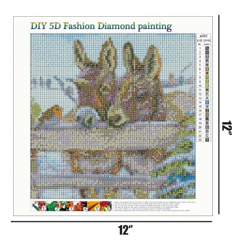 Donkeys  | Full Round Diamond Painting Kits