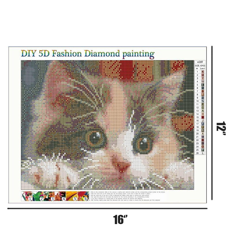Cute Cat  | Full Round Diamond Painting Kits