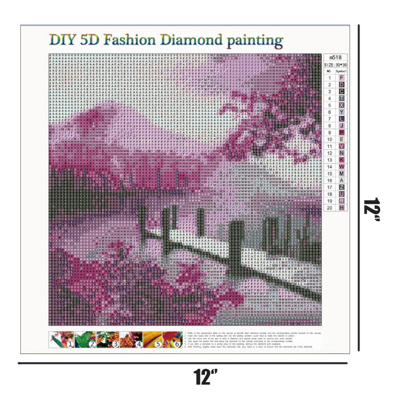 Beautiful Purple Scenery  | Full Round Diamond Painting Kits