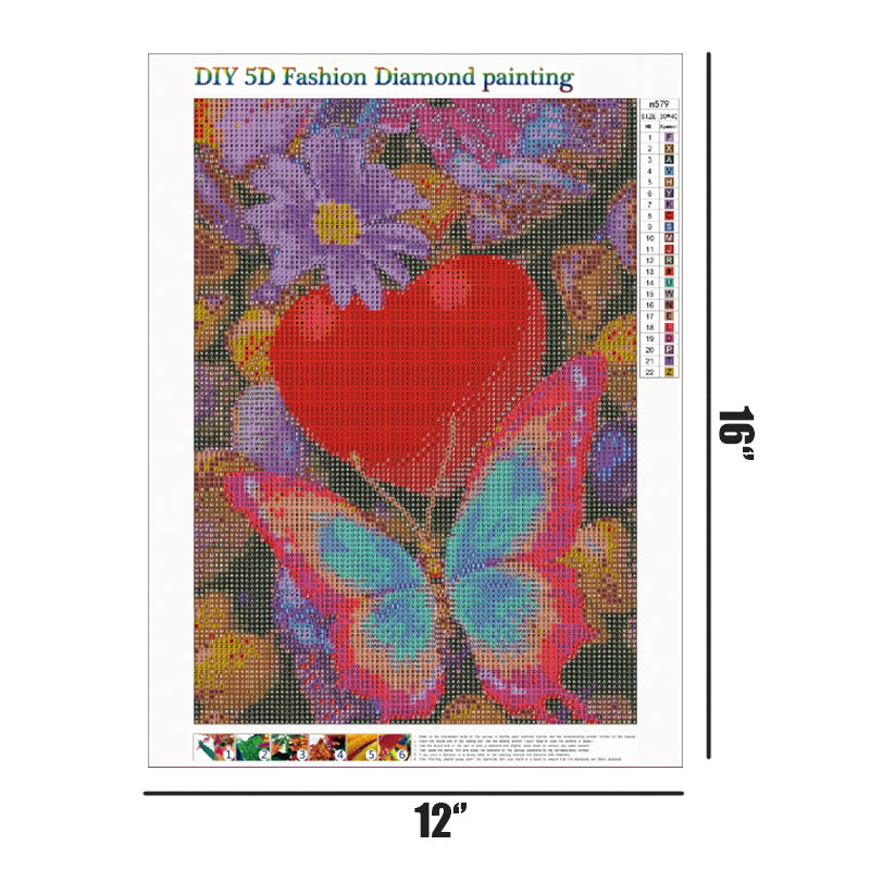 Butterfly  Love  | Full Round Diamond Painting Kits