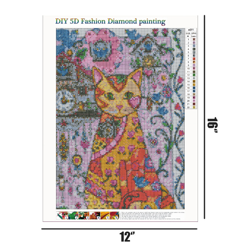 Cat  | Full Round Diamond Painting Kits