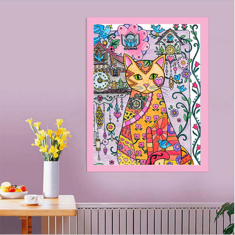 Cat  | Full Round Diamond Painting Kits