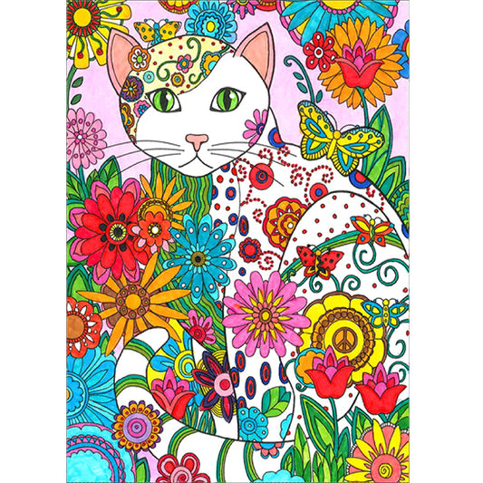 Cat  | Full Round Diamond Painting Kits
