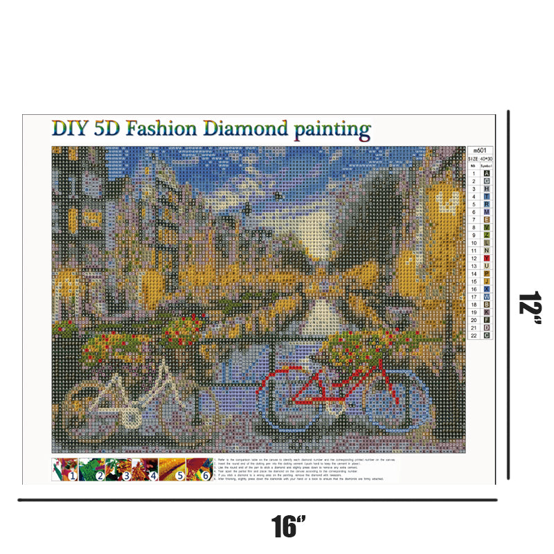 Town And River  | Full Round Diamond Painting Kits