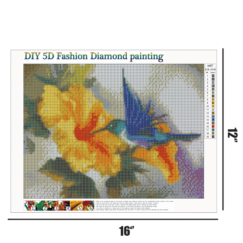 Flowers And Birds  | Full Round Diamond Painting Kits