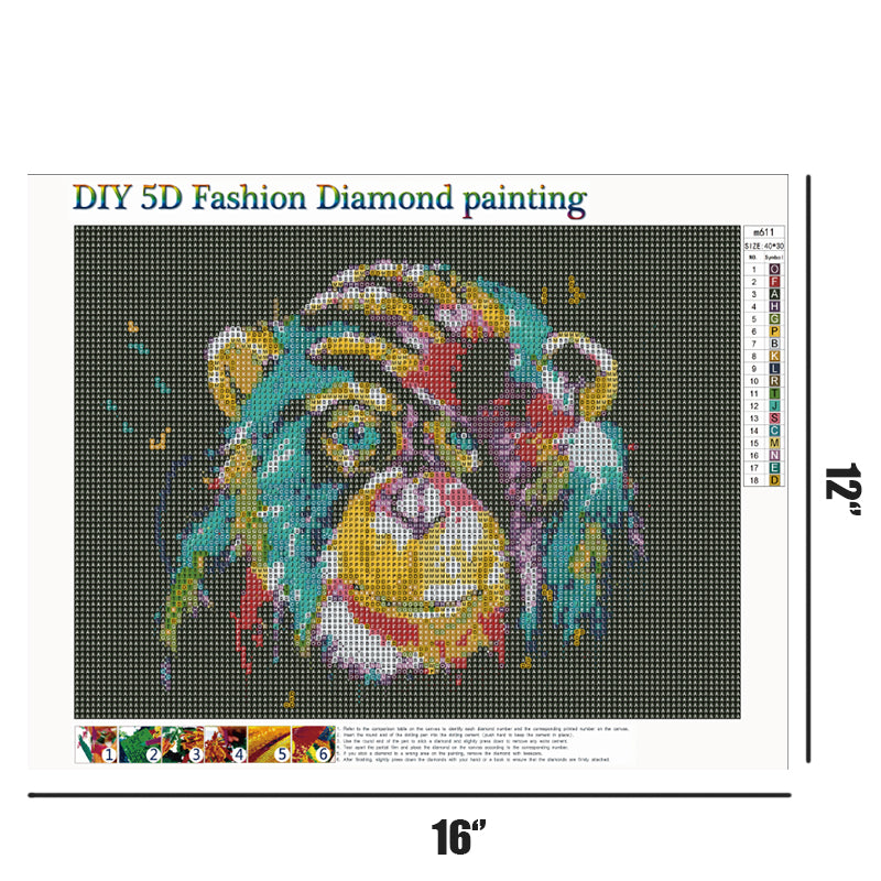 Cartoon Chimpanzee  | Full Round Diamond Painting Kits