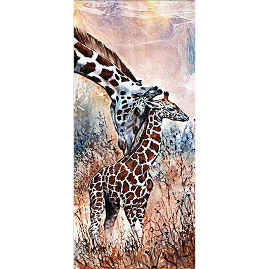 Girafe | Kits complets de peinture au diamant rond