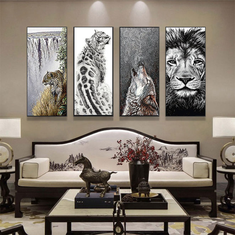 Tigre | Kits complets de peinture au diamant rond 