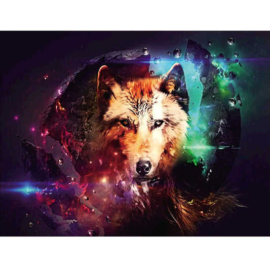 Wolf Traumfänger | Vollständige runde Diamant-Malkits