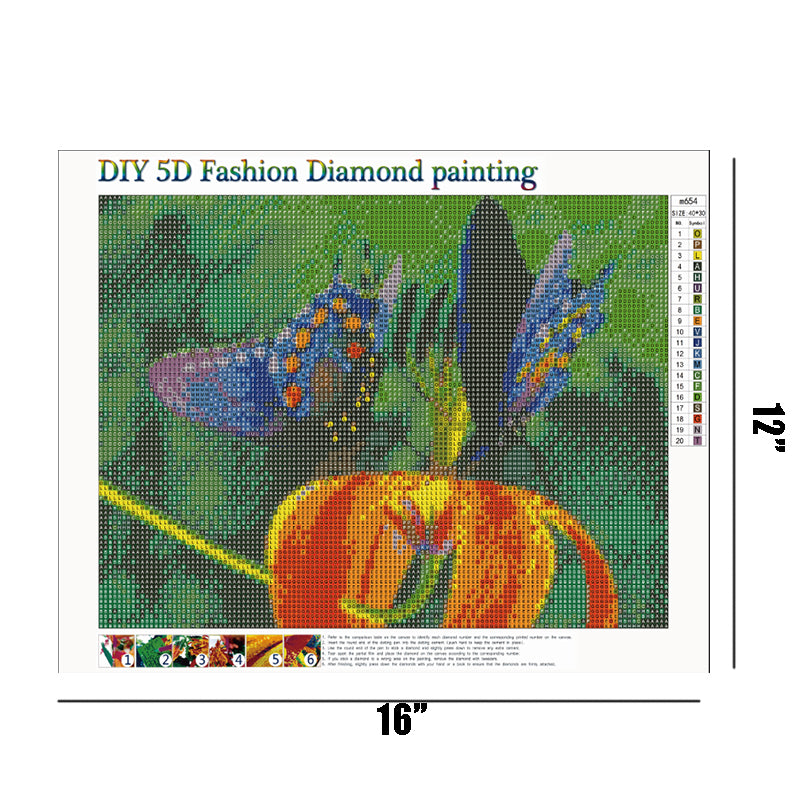 Papillon | Kits complets de peinture au diamant rond 