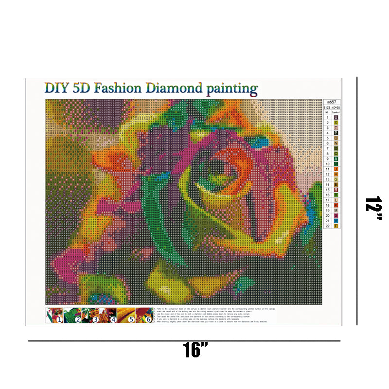 Colorful Roses  | Full Round Diamond Painting Kits