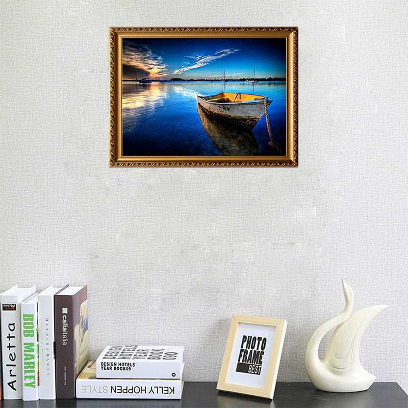 Boat In The Lake  | Full Round Diamond Painting Kits