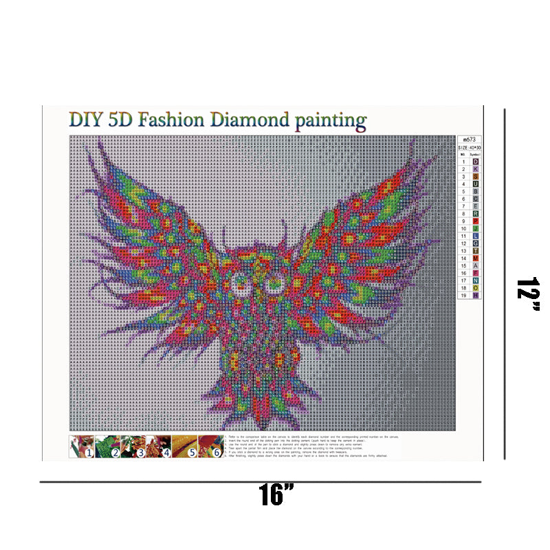 Abstract Owl | Full Round Diamond Painting Kits