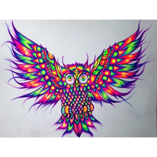 Abstract Owl | Full Round Diamond Painting Kits