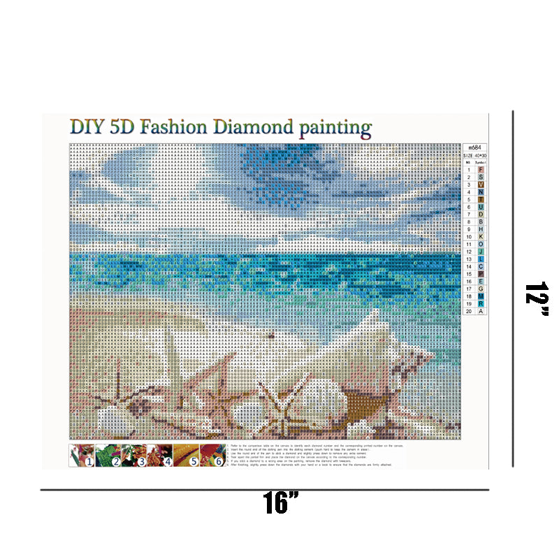 Beach Shells | Full Round Diamond Painting Kits