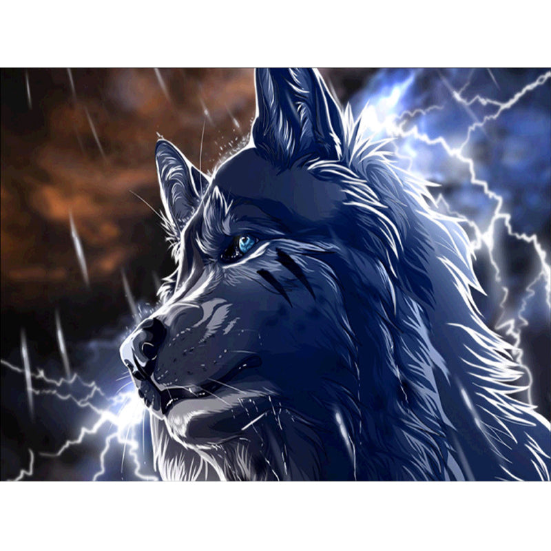 Cartoon Wolf | Full Round Diamond Painting Kits