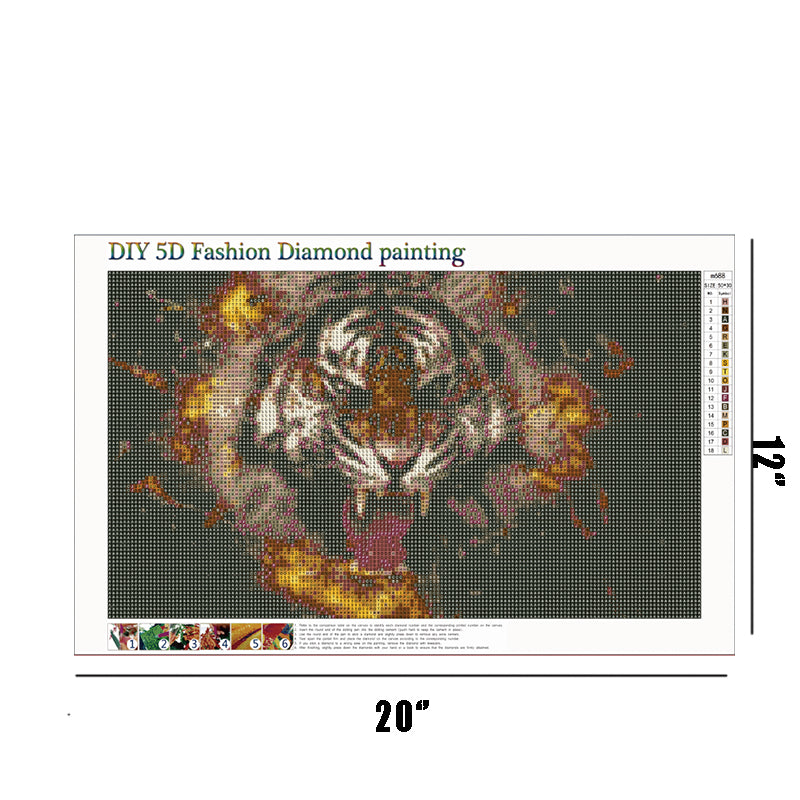 Tiger  | Full Round Diamond Painting Kits