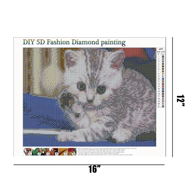 Cute Kitten | Full Round Diamond Painting Kits