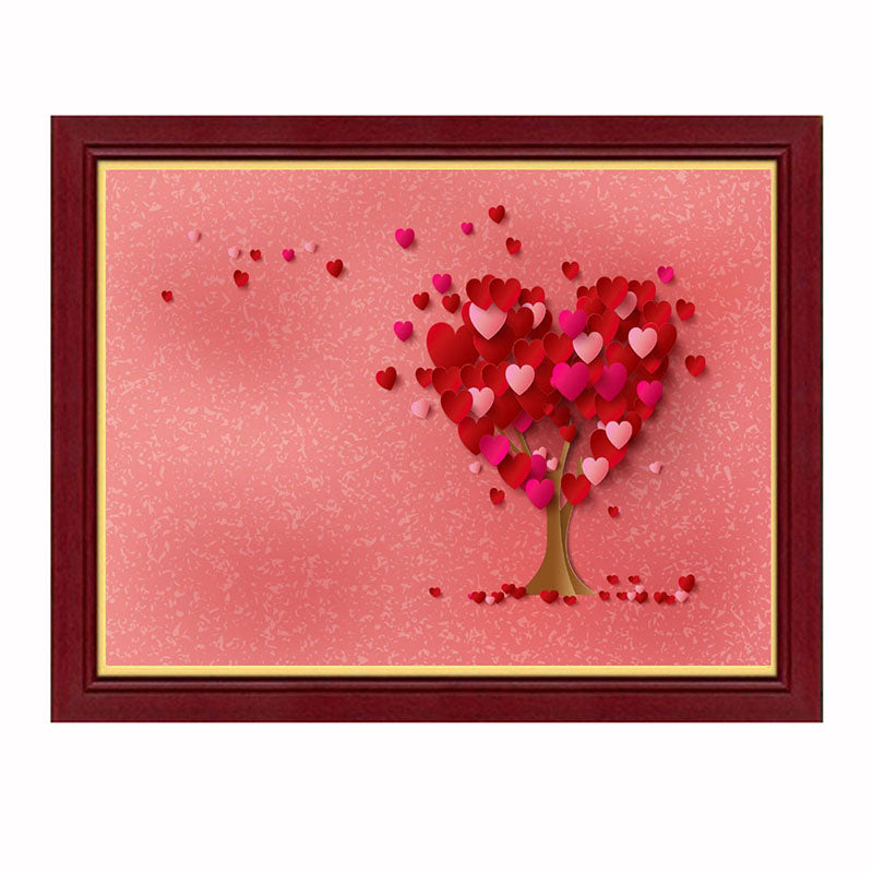 Red Heart Shaped Tree  | Full Round Diamond Painting Kits