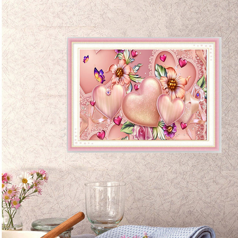 Pink Love  | Full Round Diamond Painting Kits