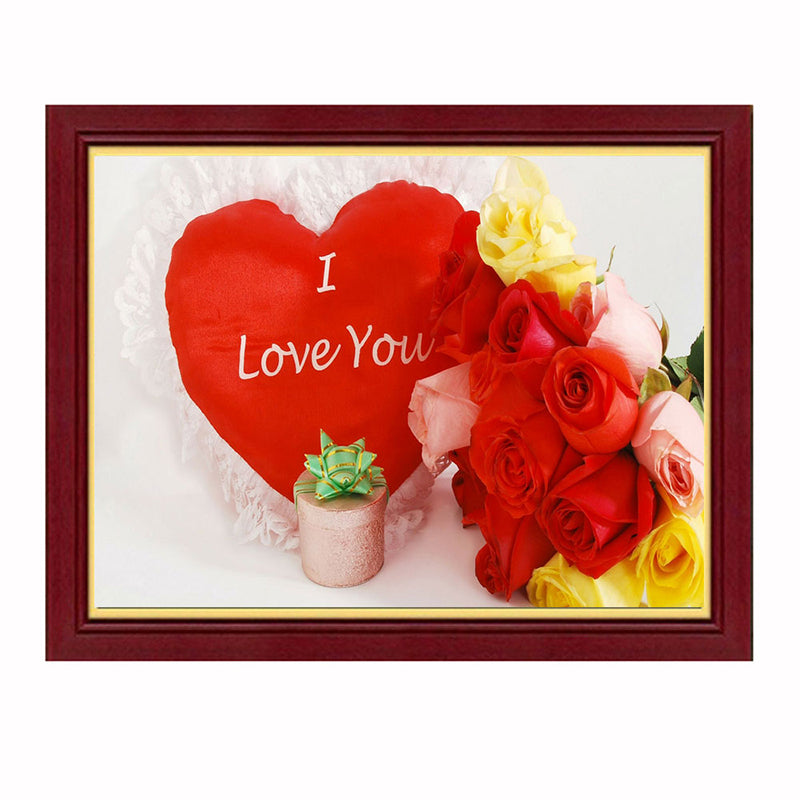 Red Rose And Love  | Full Round Diamond Painting Kits