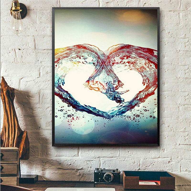Heart Shaped Water Snake  | Full Round Diamond Painting Kits