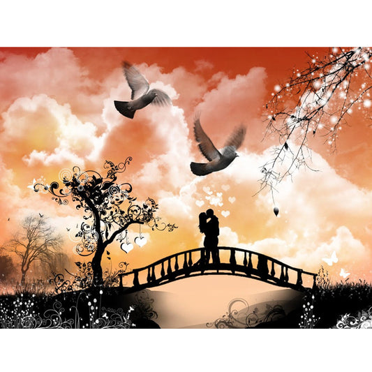 Lovers On The Bridge | Full Round Diamond Painting Kits