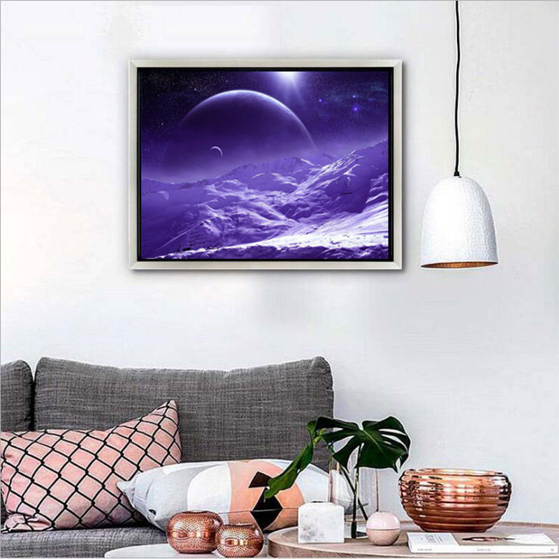 Purple Moon | Full Round Diamond Painting Kits