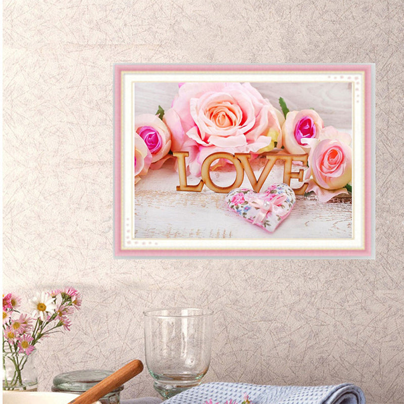 Pink Rose  | Full Round Diamond Painting Kits