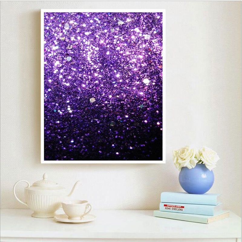 Abstract Purple Painting  | Full Round Diamond Painting Kits