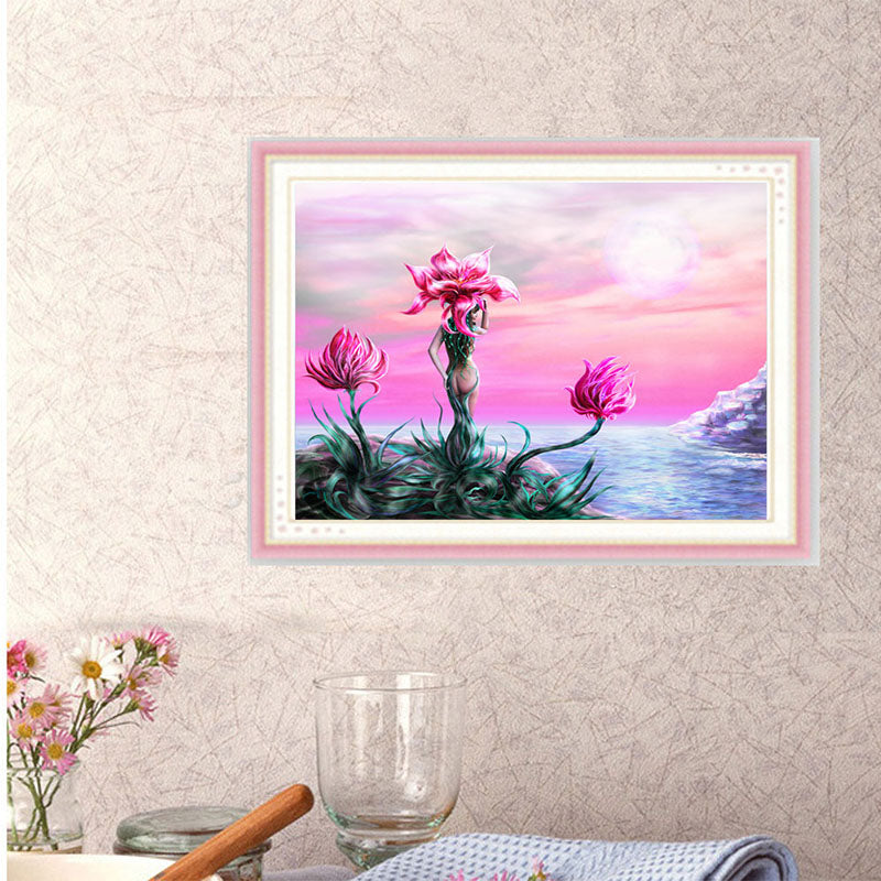 Beauty On Dreamy Flower | Full Round Diamond Painting Kits