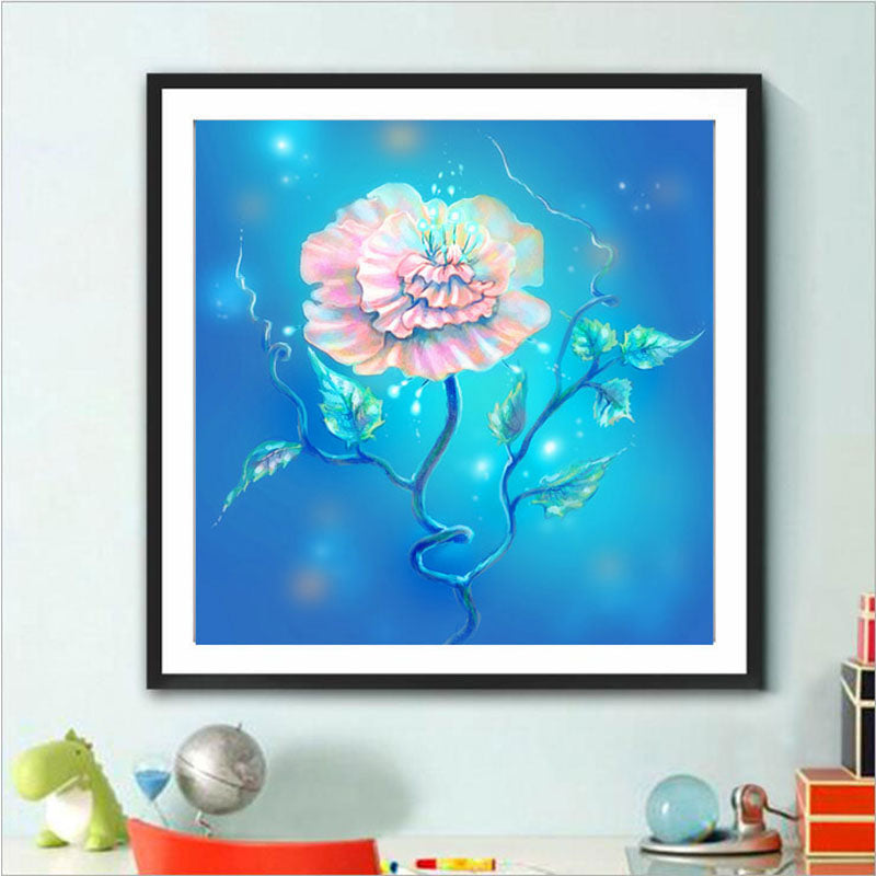 Pink Fantasy Flower | Full Round Diamond Painting Kits