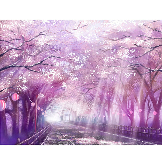 Pink Dream Trail   | Full Round Diamond Painting Kits