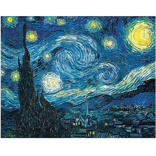 Ciel étoilé de Van Gogh | Kits complets de peinture au diamant rond