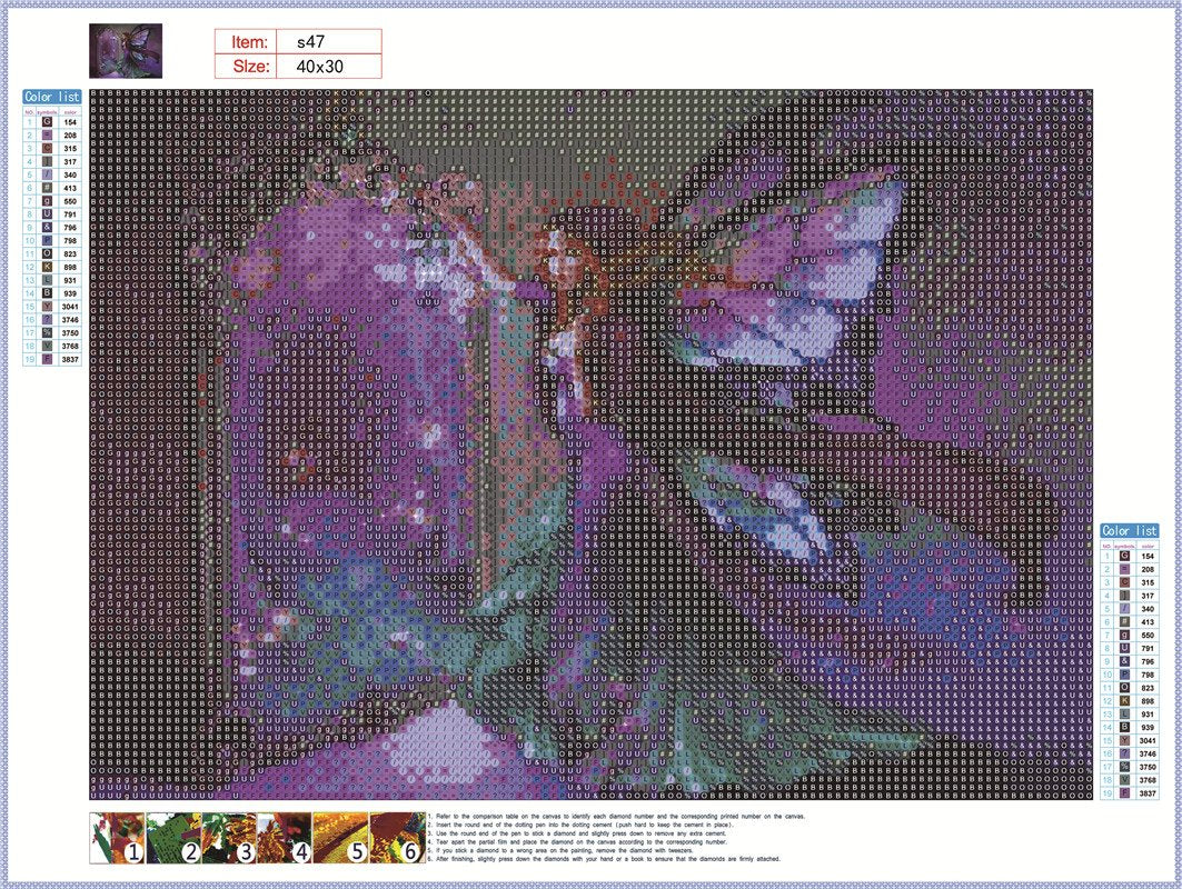 Beautiful Butterfly Girl | Full Round Diamond Painting Kits