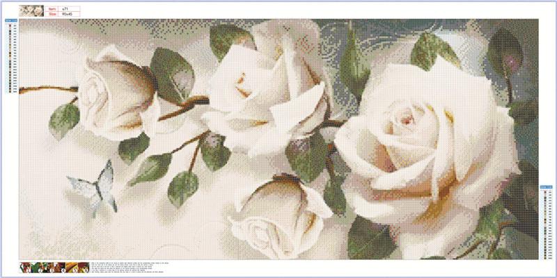 White Rose  | Full Round Diamond Painting Kits