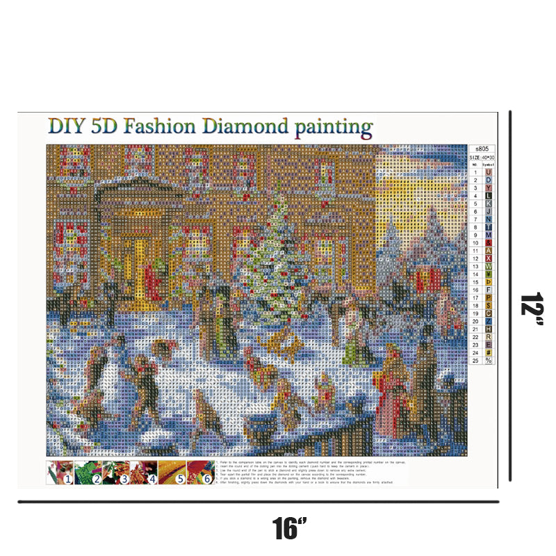 Christmas Night  | Full Round Diamond Painting Kits