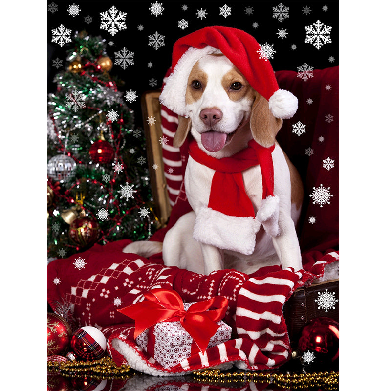 Christmas Dog  | Full Round Diamond Painting Kits