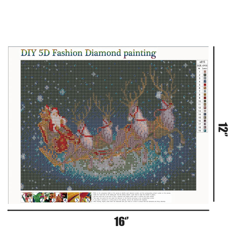 Santa Claus Giving Gifts  | Full Round Diamond Painting Kits