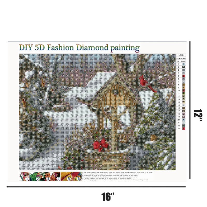 Christmas Snow Scene  | Full Round Diamond Painting Kits