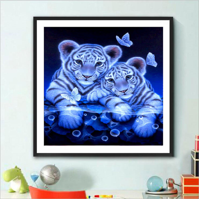 Tiger Butterfly  | Full Round Diamond Painting Kits