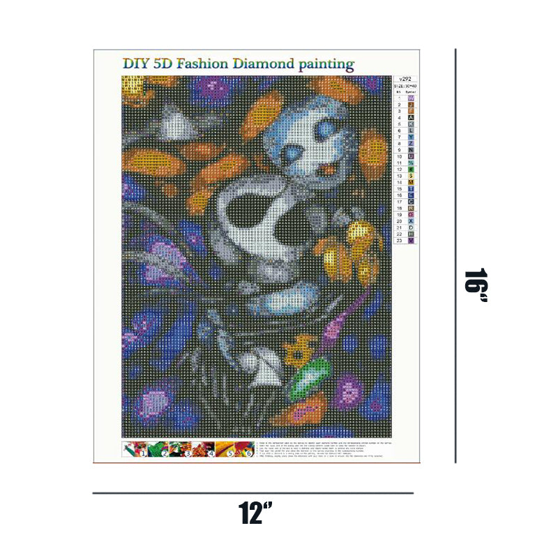 Cartoon Skull Family  | Full Round Diamond Painting Kits