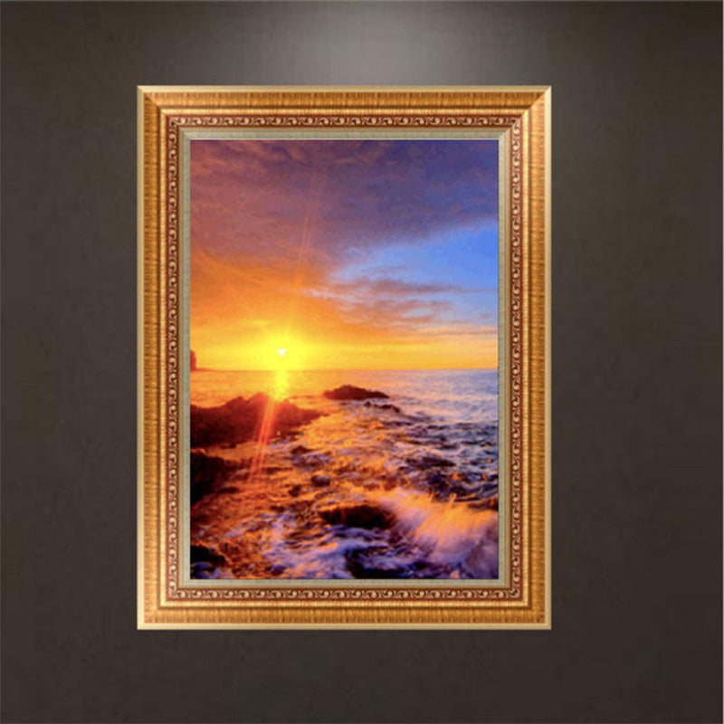 Sunrise By The Sea  | Full Round Diamond Painting Kits
