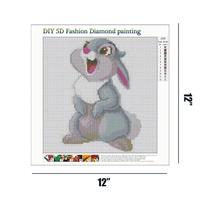 Funny Cartoon Rabbit  | Full Round Diamond Painting Kits